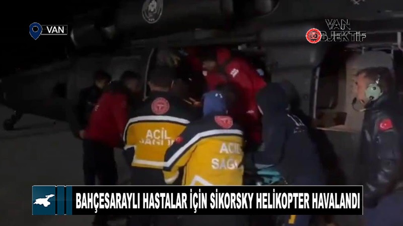 Bahçesaraylı hastalar için Sikorsky helikopter havalandı