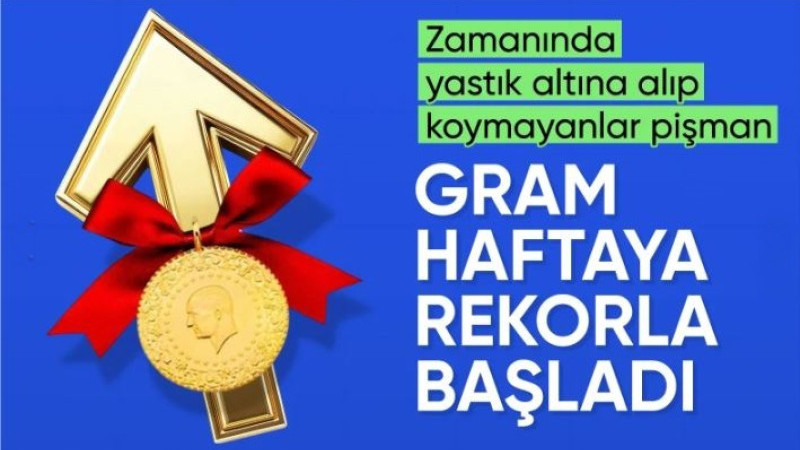 Altın fiyatları haftaya rekorla başladı