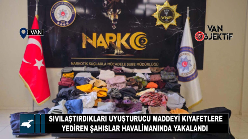 Sıvılaştırdıkları uyuşturucu maddeyi kıyafetlere yediren şahıslar havalimanında yakalandı 