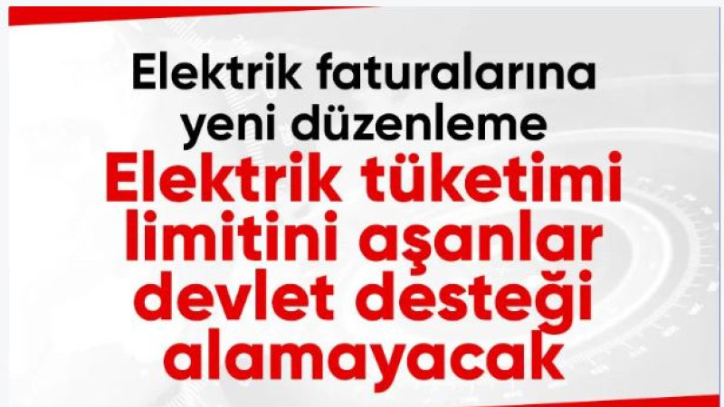 Elektrik faturalarında yeni düzenleme kararı Resmi Gazete'de