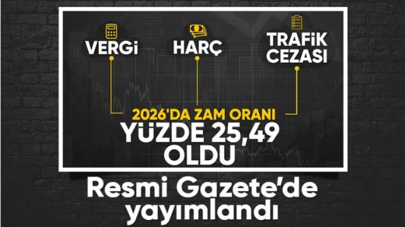 Yüzde 25,49 olarak belirlenen yeniden değerleme oranı Resmi Gazete'de