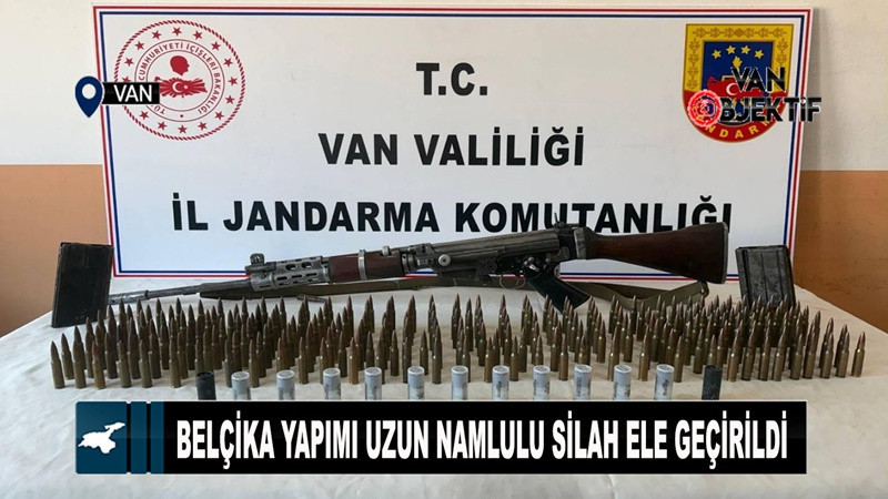 Erciş’te Belçika yapımı uzun namlulu silah ele geçirildi