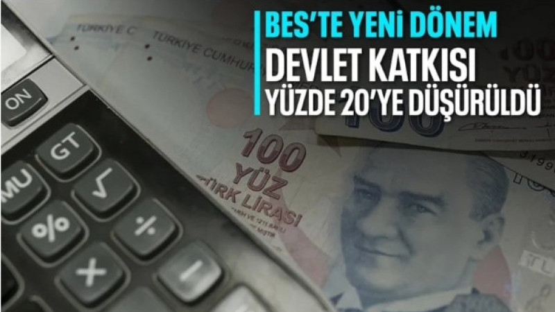 Bireysel Emeklilik Sistemi'nde devlet katkısı yüzde 20'ye düşürüldü