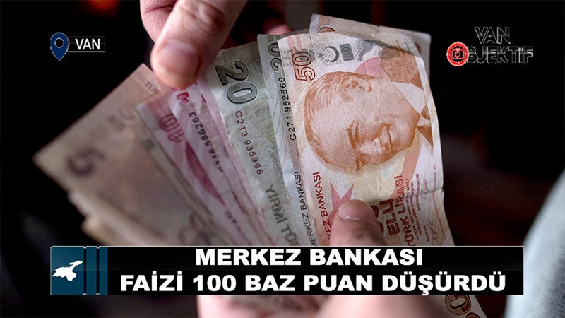Merkez Bankası faizi 100 baz puan düşürdü