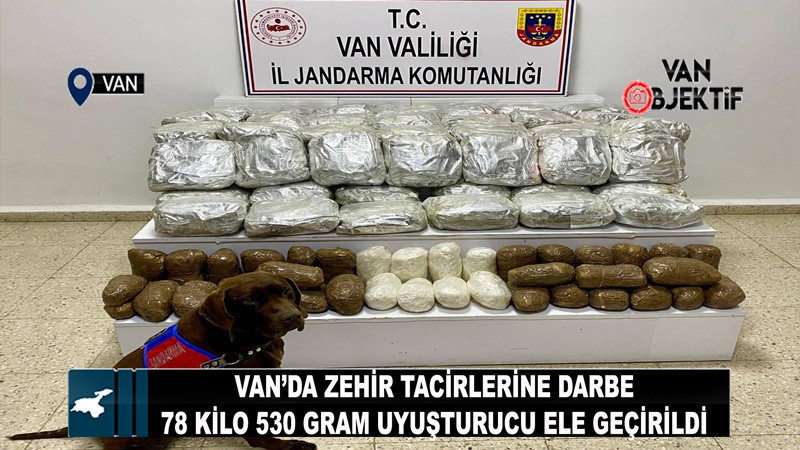 Van’da 78 Kilo 530 Gram Uyuşturucu Ele Geçirildi