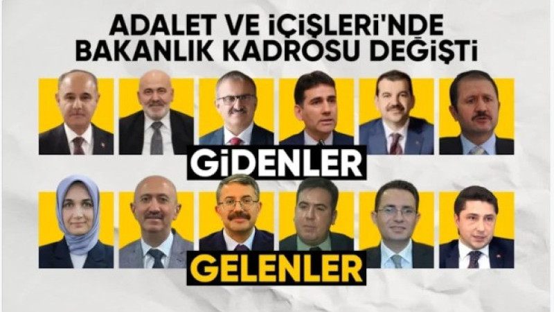 Adalet ve İçişleri Bakanlığı'nda kritik atamalar
