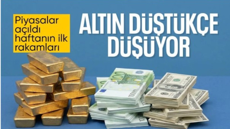 Altın yeni haftaya düşüşle başladı