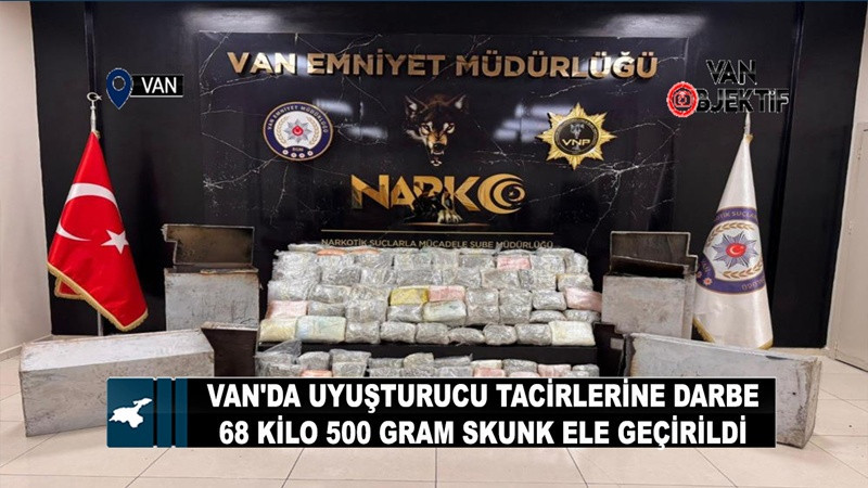 Van'da 68 kilo 500 gram uyuşturucu ele geçirildi