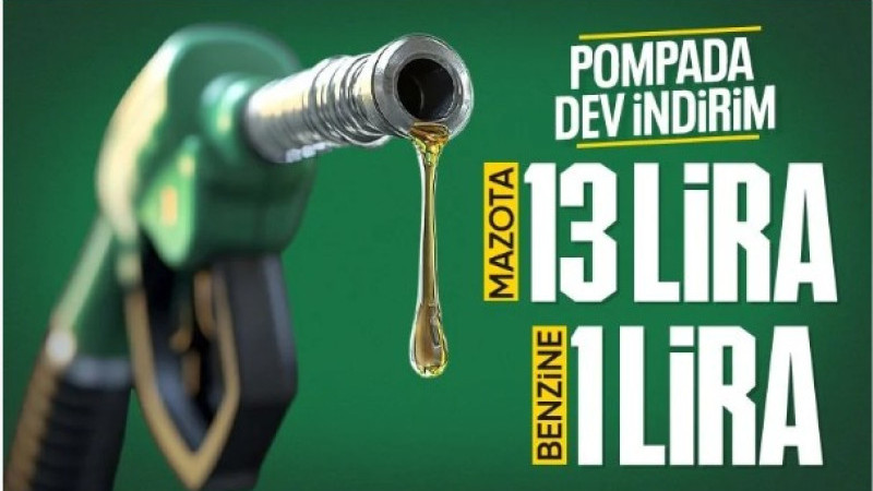 Motorin ve benzine dev indirim