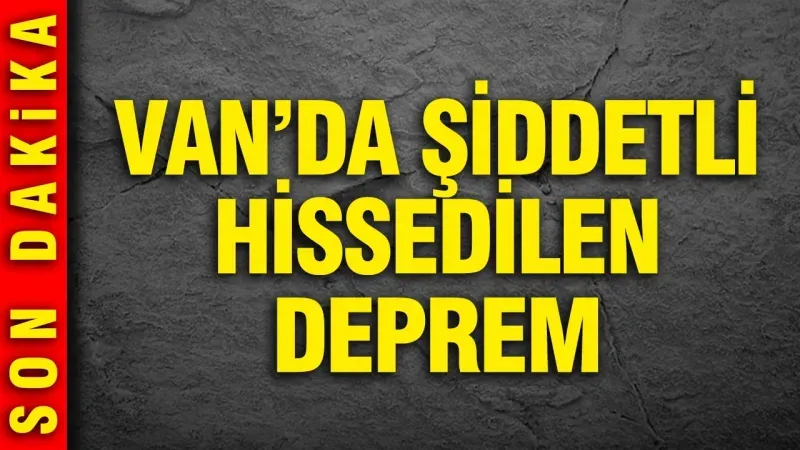 Van'da şiddetli hissedilen deprem