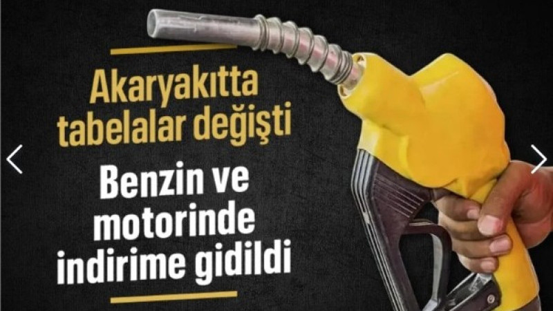 Benzin ve motorine indirim geldi