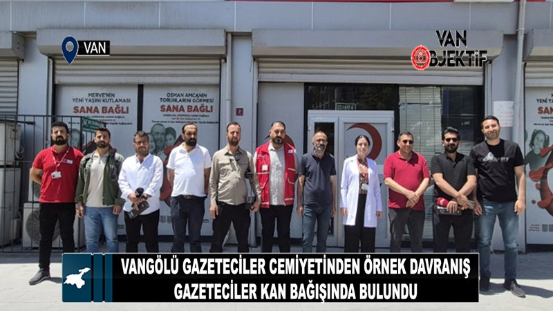 Van'da gazetecilerden kan bağışına destek