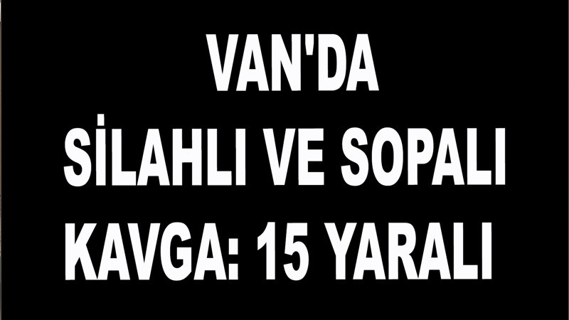 Van'da silahlı ve sopalı kavga: 15 yaralı