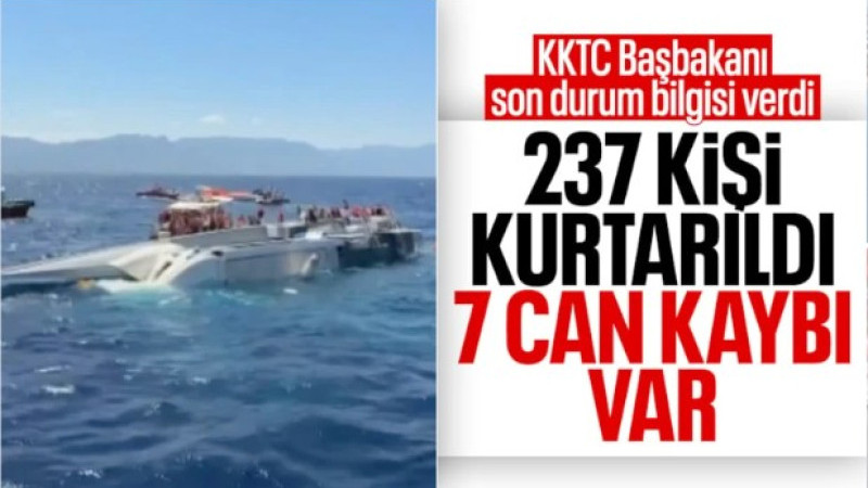 Girne'de yolcu gemisi battı: 7 kişi hayatını kaybetti
