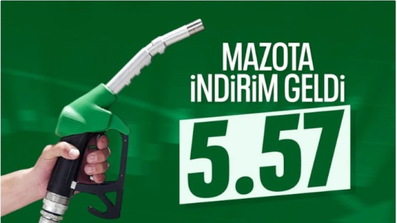 Motorine 5 lira 57 kuruş indirim