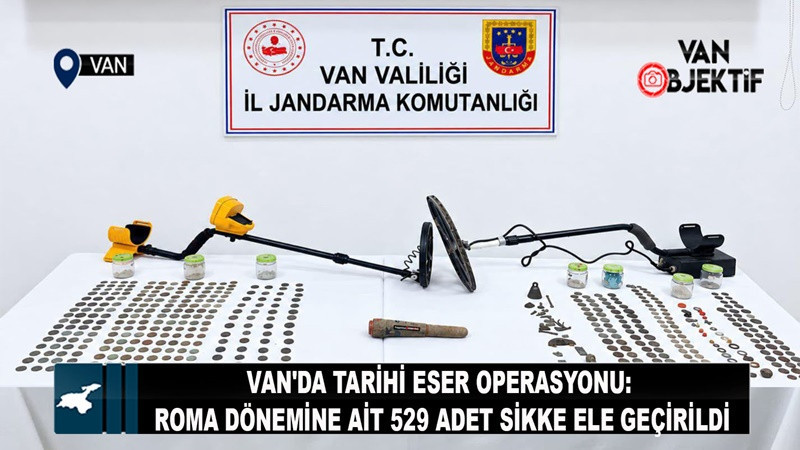 Van'da tarihi eser operasyonu: Roma dönemine ait 529 adet sikke ele geçirildi