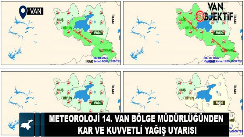 Meteoroloji 14. Van Bölge Müdürlüğünden kar ve kuvvetli yağış uyarısı