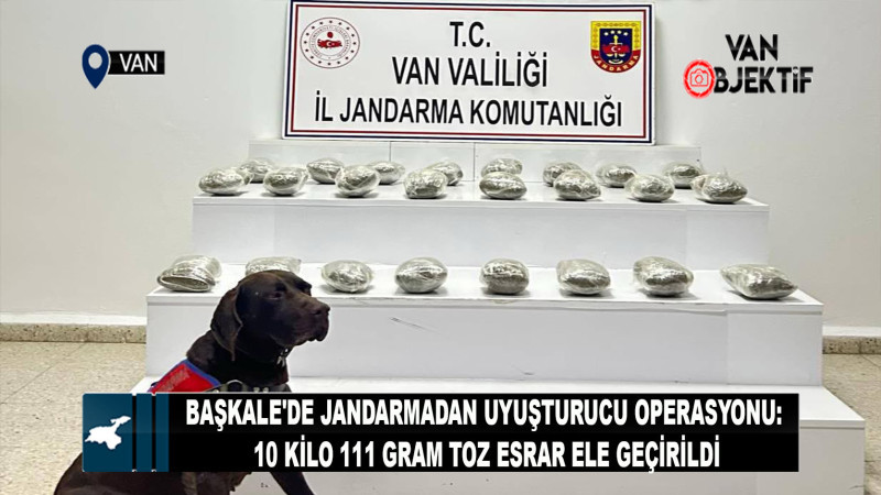 Başkale'de jandarmadan uyuşturucu operasyonu: 10 kilo 111 gram toz esrar ele geçirildi